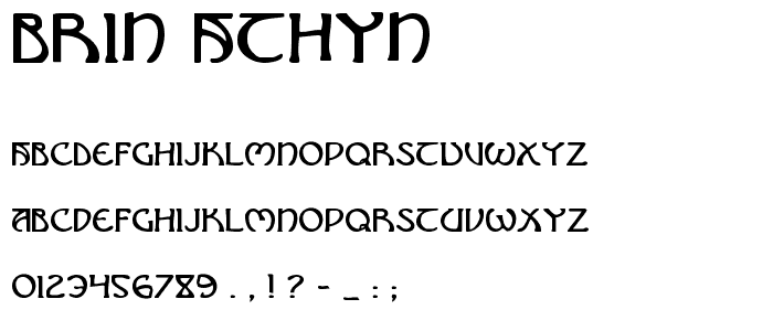 Brin Athyn font